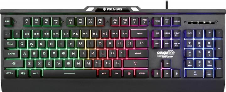 Image du produit Yenkee Clavier métallique pour les joueurs COMQUEROR, rétroéclairage dynamique - édition limitée World Of (ING. Int., Filaire)