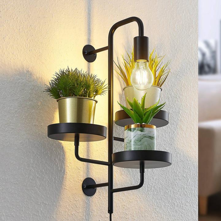 Actual product image Lindby Hanjo wall lamp (E27, IP20)