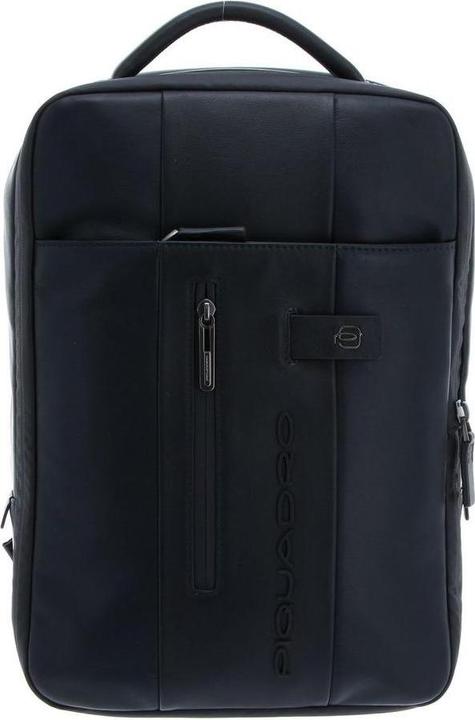 Actual product image Piquadro Urban, Leather, Leather Backpack, Blue/Grey, Laptop Compartiment