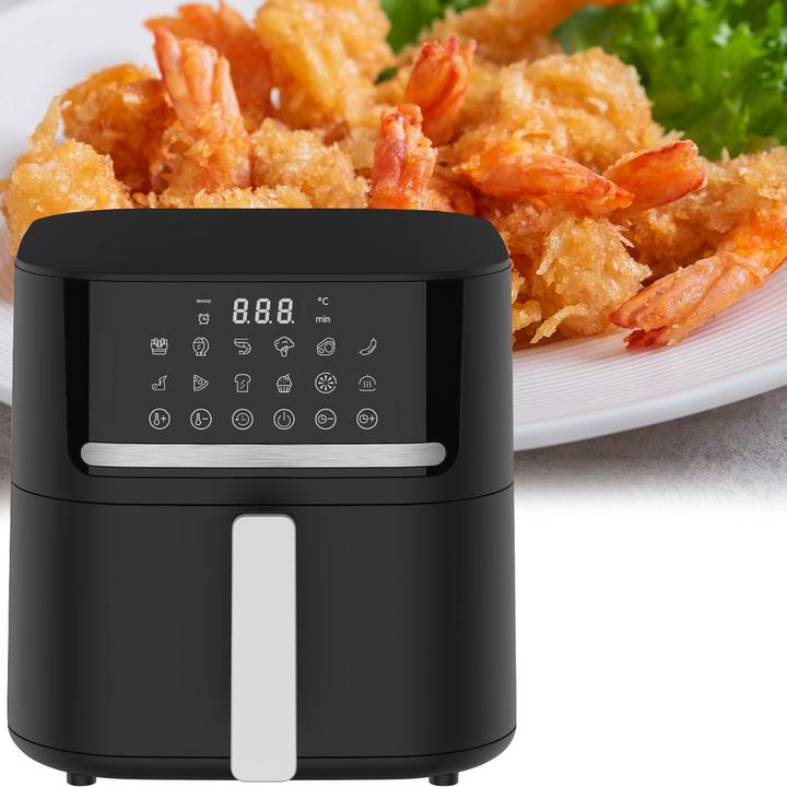 Actual product image Casativo Heissluftfritteuse mit 11 Koch-Programmen, 6,5 l, inkl. Silikonform, 1600 Watt