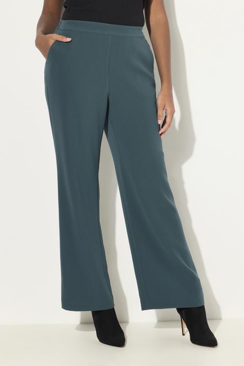 Image du produit Ulla Popken Pantalon de tailleur à jambe droite et large. Taille élastique (42)