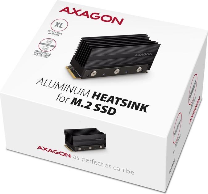 Image du produit Axagon CLR-M2XL passif - SSD M.2, 2280 - Dissipateur thermique en aluminium avec ailettes de