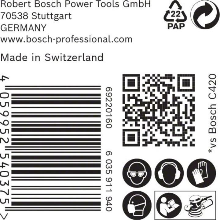 Actual product image Bosch Professional Zubehör EXPERT M480 Sanding net for random orbital sander, 150 mm, G 100, 50 pieces (100)
