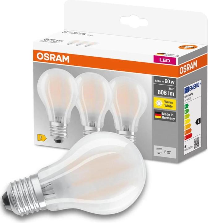 Immagine prodotto Osram Base LED Classsic A (E27, 7 W, 806 lm, 3 x, E)
