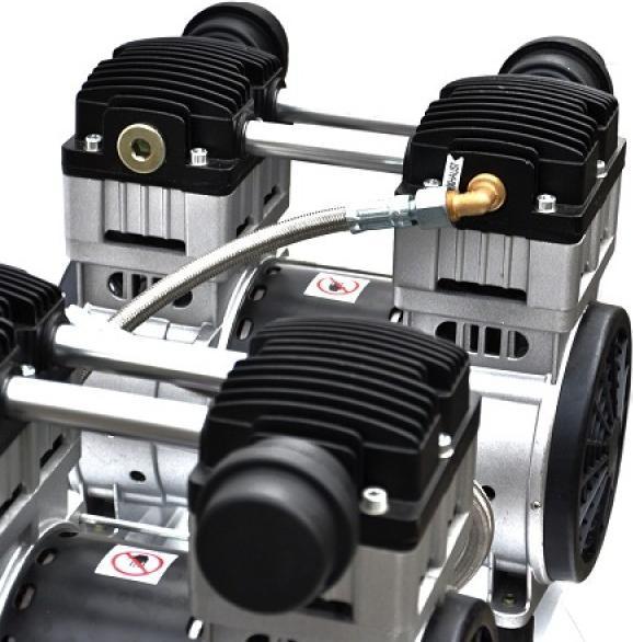 Produktbild Implotex - Flüsterkompressor 3000W, 4PS, 65dB leise, ölfrei inkl. Ausblaspistole und Druckluftschla (8 Bar, 65 l)
