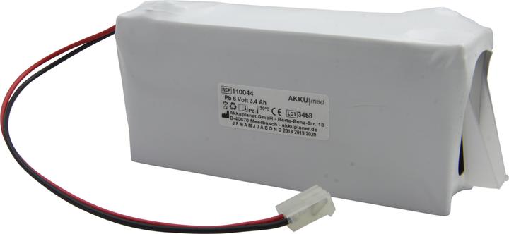 Actual product image XCell Blei Akku passend für Ivac Infusionspumpe 581, 591, 597, 598, Infusionsregler 281 GC (1 pcs., 3400 mAh, Rechargeable battery)