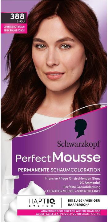 Schwarzkopf Perfect Mousse Schaumcoloration (388 Dunkles Rotbraun)