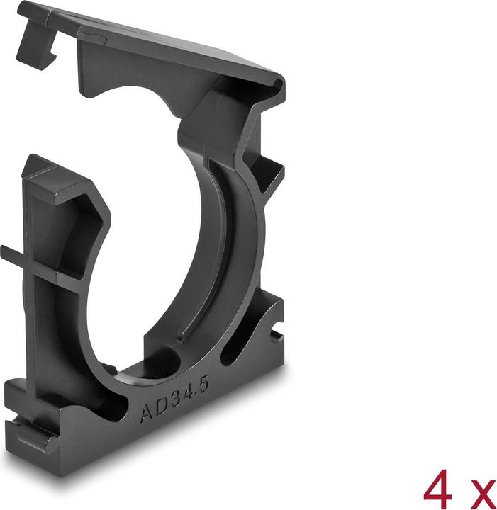 Productafbeelding Delock Snoerbuishouder 34,5 mm, 4 stuks, zwart (Kabeldoorvoer, 5.10 cm)