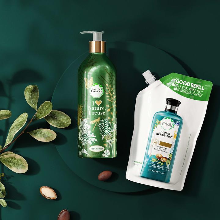 Produktbild Herbal Essences Repair Shampoo Nachfüllpack (480 ml, Flüssiges Shampoo)