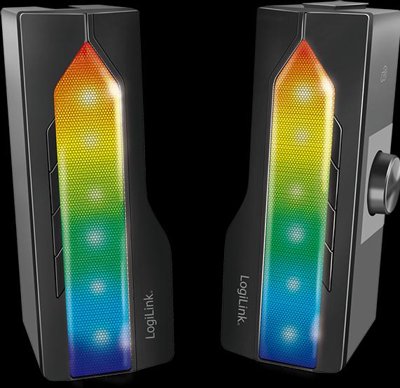 Actual product image LogiLink Mobile Soundbar with Party Light, 2-in-1 Gaming Sound System (6 W, 2.0 Channel)