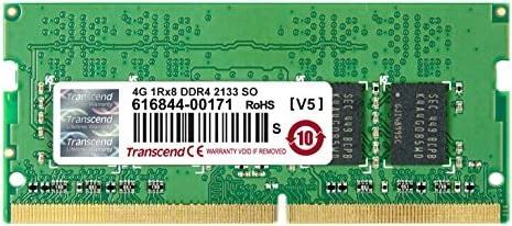 Actual product image Transcend SODIMM DDR4 2133Mhz 4GB Non-ECC 1.2V CL15 (1 x 4GB, 2133 MHz, DDR4-RAM, SO-DIMM)