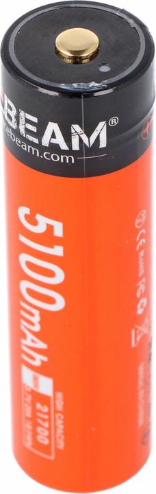 Actual product image AceBeam 21700 Li-ion Akku mit starken 5100mAh USB-C max. Entladestrom 20A, 77,8 x 21,37mm (1 pcs., 21700, 5100 mAh)