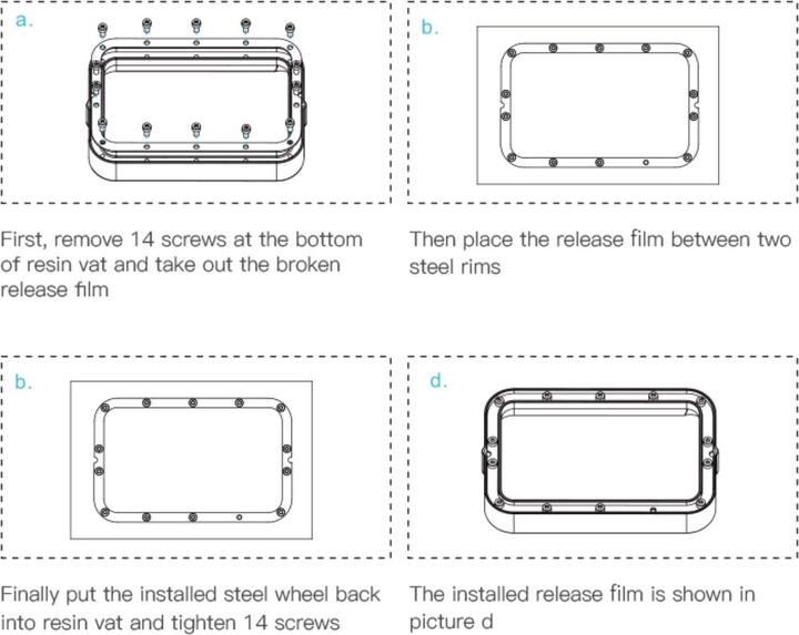 Actual product image Creality FEP Release Film 266x190mm for HALOT- SKY and LD-006 (Replacement parts)