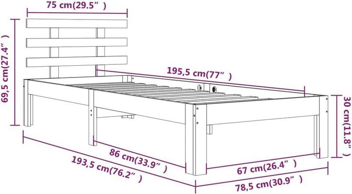 Actual product image VidaXL Swana (75 x 190 cm)