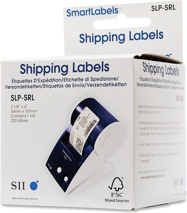 Actual product image Seiko SLP-SRL Shipping labels