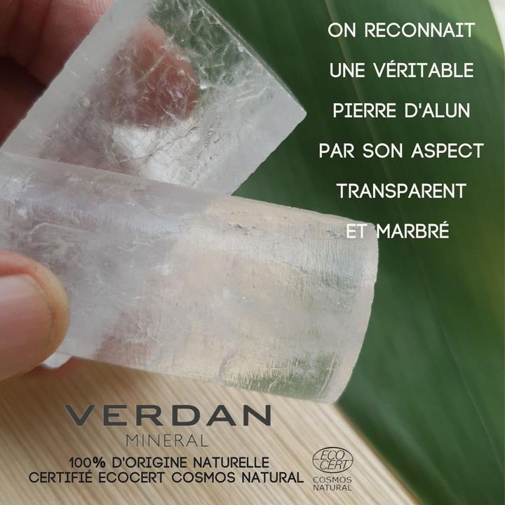 Actual product image Verdan Alum Stone Deodorant Mineral 100% natural origin Ecocert Stick (Stick)