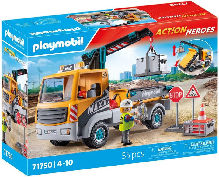 Image du produit Playmobil Camion de chantier avec grue (71750, Playmobil Action Heroes)