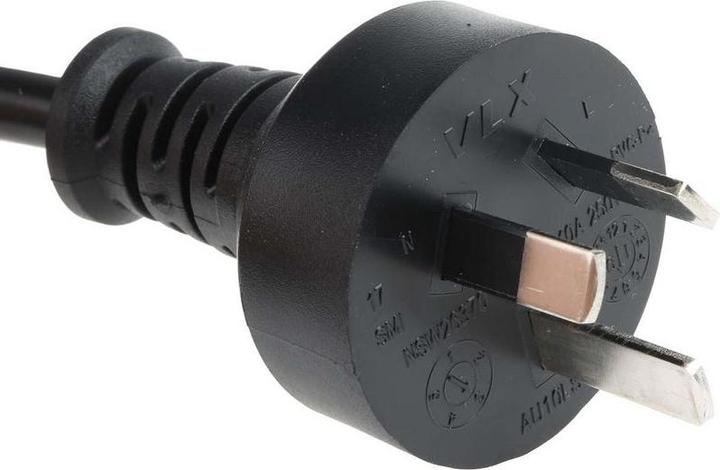 Actual product image Rs Pro Mains cable, A open end, B Australian plug type I / plug, 10 A, 2.5m Black, 250 (2.50 m)