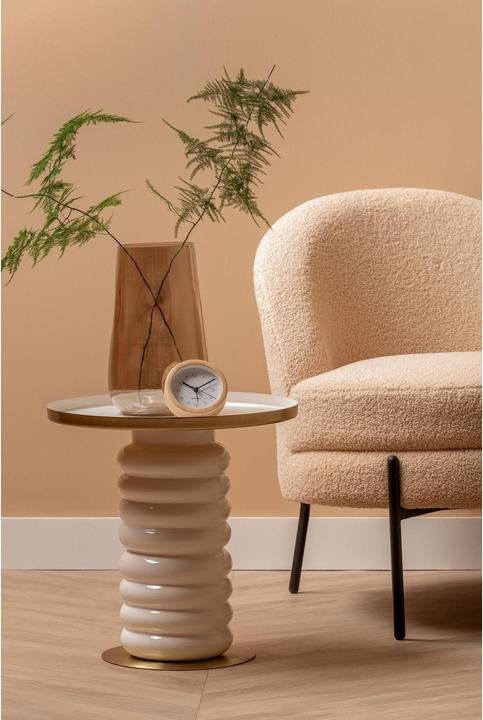 Actual product image Karlsson Classic alarm clock Neat Round bamboo / white