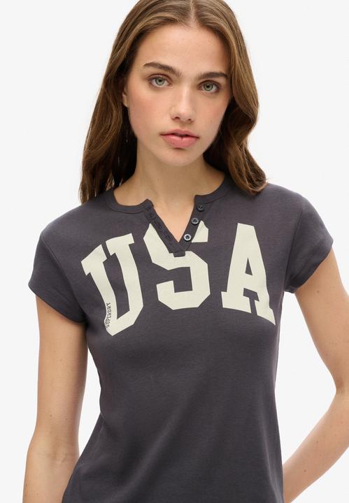 Image du produit Superdry T-shirt à motif et encolure crantée Athletic Essentials (16)