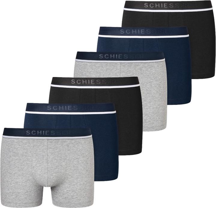 Schiesser Pack of 6 - 95/5 - Organic Cotton Shorts / Pants