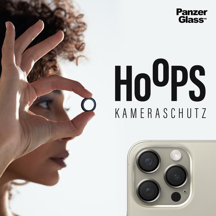 Produktbild PanzerGlass Hoops Camera Lens Protector (1 Stück, Apple iPhone 15 Pro Max, Apple iPhone 15 Pro)