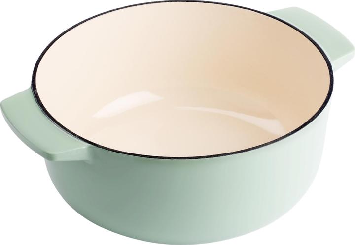 Actual product image KitchenAid braadpan enamel 26cm - pistache groen - limited edition (26 cm, Casserole + Stewpot, Cast iron)
