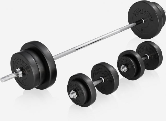 Image du produit Gorilla Sports Ensemble d'haltères longs en plastique 38kg-70kg