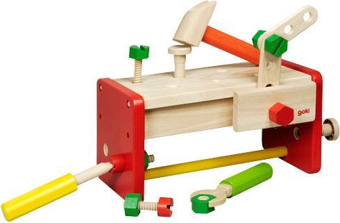 Produktbild Goki Holz Werkbank und Werkzeug box 2 in 1