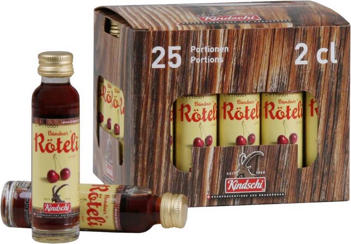 Produktbild Kindschi Bündner Röteli Karton 25x2 (25 x 2 cl)