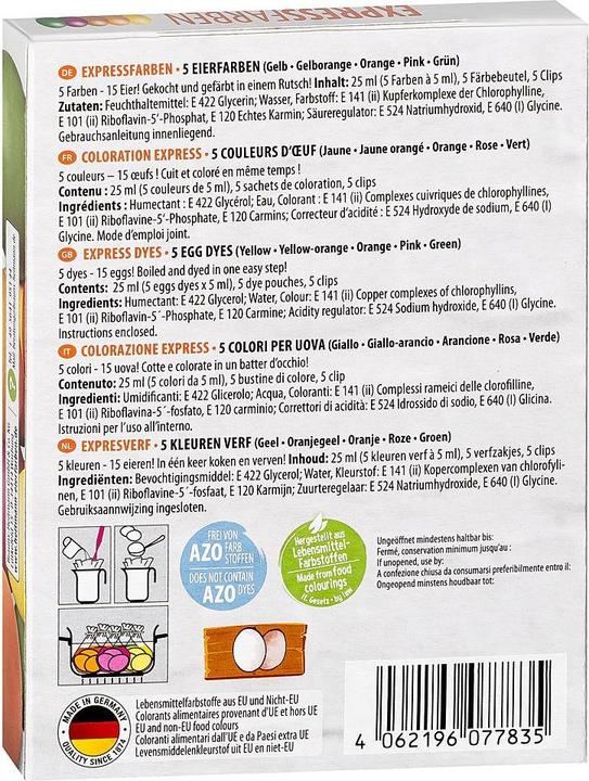 Actual product image Heitmann Express colours