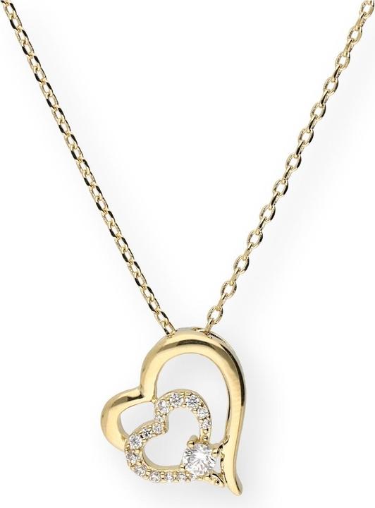 Carat Hearts (Messing Plaqué Or, 42 cm)