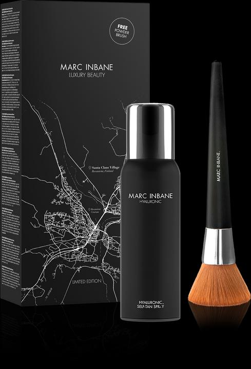 Actual product image Marc Inbane X-Mas Set Hyaluronic Self Tanning Spray + Free Powder Brush - 100 ml (Self tanning spray, 100 ml)