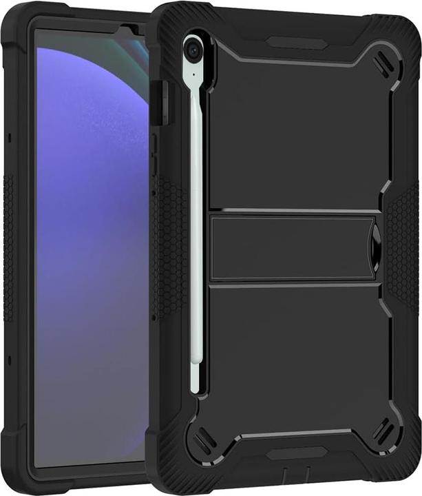 Techsuit - Rugged TabShell + Screen Protector - Samsung Galaxy Tab S9 FE / S10 FE - Black (Galaxy Tab S9 FE)