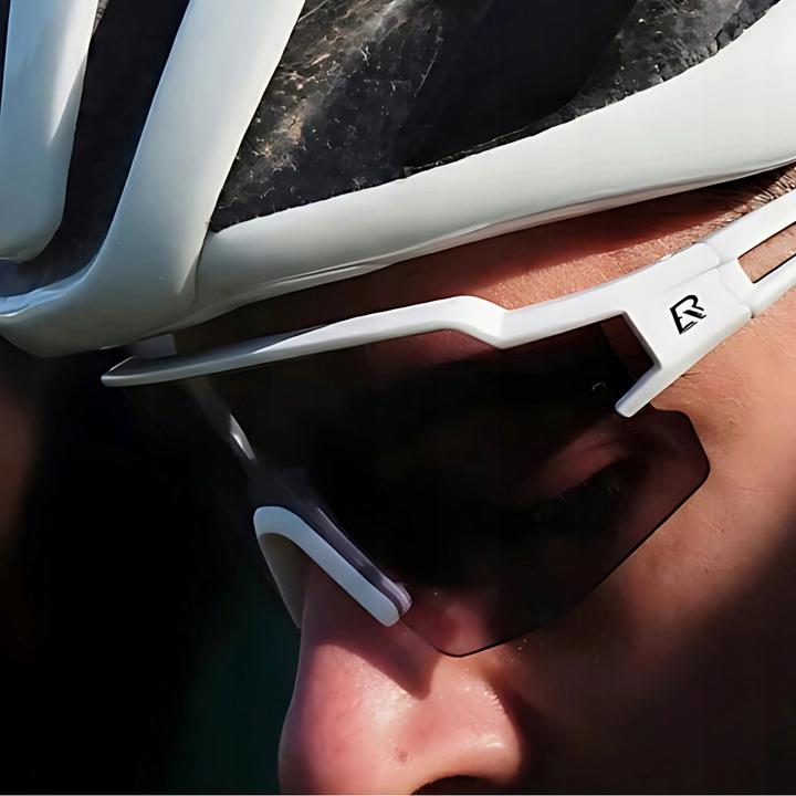 Actual product image Rockbros Cycling Glasses Photochromic with UV Protection and Corrective Insert - White (White, Photochromatic)