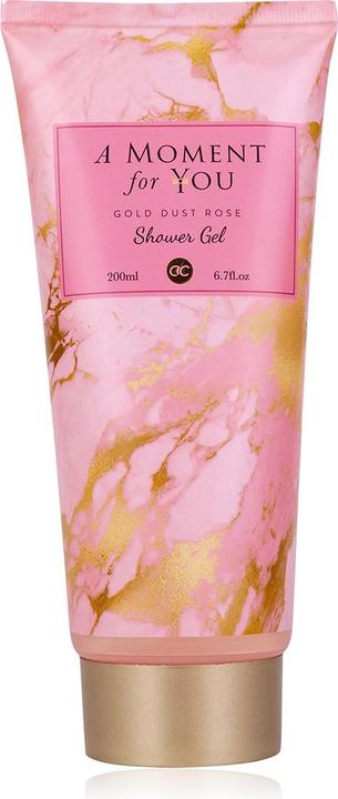 Accentra Duschgel A MOMENT FOR YOU in Tube, 200ml, Duft: Gold Dust Rose, Farbe: rosa/gold, VE 6/24 (200 ml)