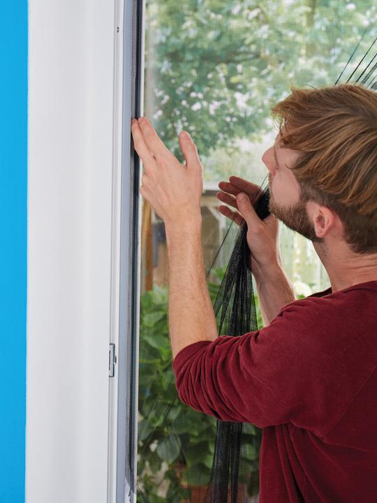 Actual product image tesa Insect screen COMFORT for windows, with Velcro tape, self-adhesive, without drilling (170 x 180 cm)