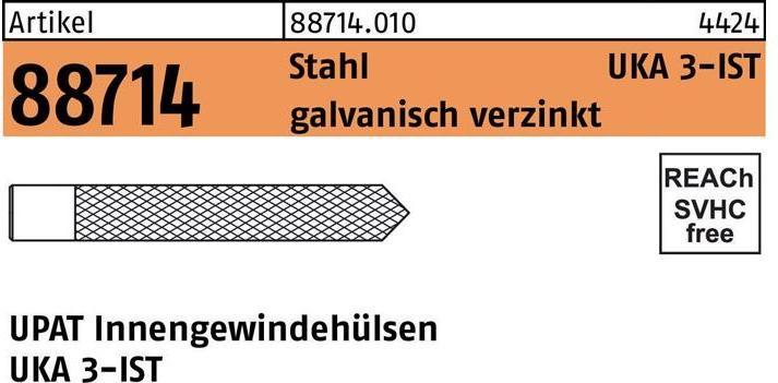 Produktbild Upat Innengewindehülse R 88714 UKA IST M 8 x 90 Stahl galvanisch verzinkt (10 Stk.)