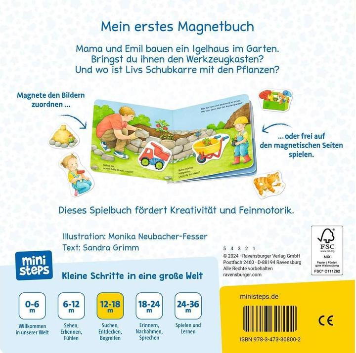 Produktbild Ravensburger ministeps: Mein erstes Magnetbuch: Wer baut was? Bei mir zu Hause (Deutsch)