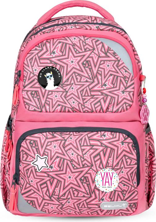 Actual product image Belmil Maxi Pack Schulrucksack mit Brustgurt 2tlg. Set "Love Star (22 l)