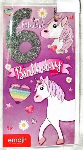 Immagine prodotto Emoji Have A Fabulous 6° Compleanno Biglietto d'Auguri (10 pz.)