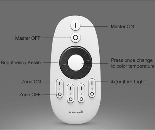 Produktbild Milight Touch Funk Fernbedienung Unicolor 4-Zonen