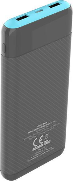 Produktbild Tracer 47514 EnerGo 10000mAh Power Bank grau/blau (10000 mAh)