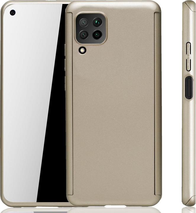 Produktbild König Design Hülle Handy Schutz für Huawei P40 Lite Full Case Cover Displayschutz Bumper Gold (Huawei P40 Lite)