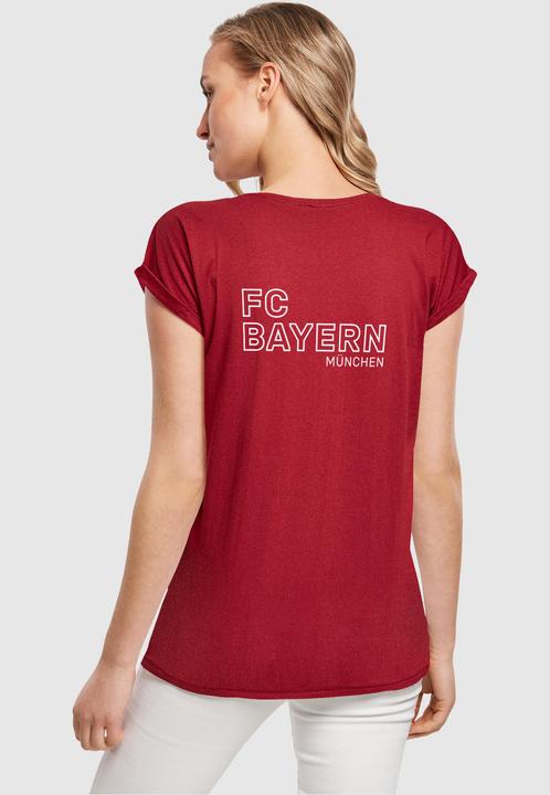 Actual product image FC Bayern München Ladies Mia San Mia B/W Extended Shoulder Tee - 115371 (S)
