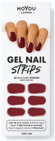 MoYou London Gel Nail Strips Rusty Red (Nagellacktrockner, Rusty Red)