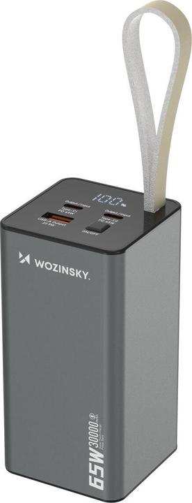 Actual product image Wozinsky Powerbank K65+ 65W 30000mAh 2x USB-C, 1x USB-A 65W - black (30000 mAh, 65 W, 65 Wh)