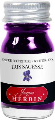 Actual product image Herbin bottle of fountain p en ink 10ml Iris sag (Inkwell)