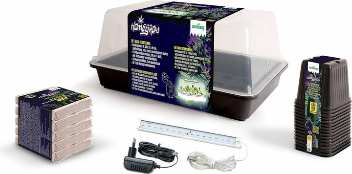 Image du produit Romberg Homegrow Basic Starter Box pour la culture de plantes | Kit avec serre, éclairage & pop