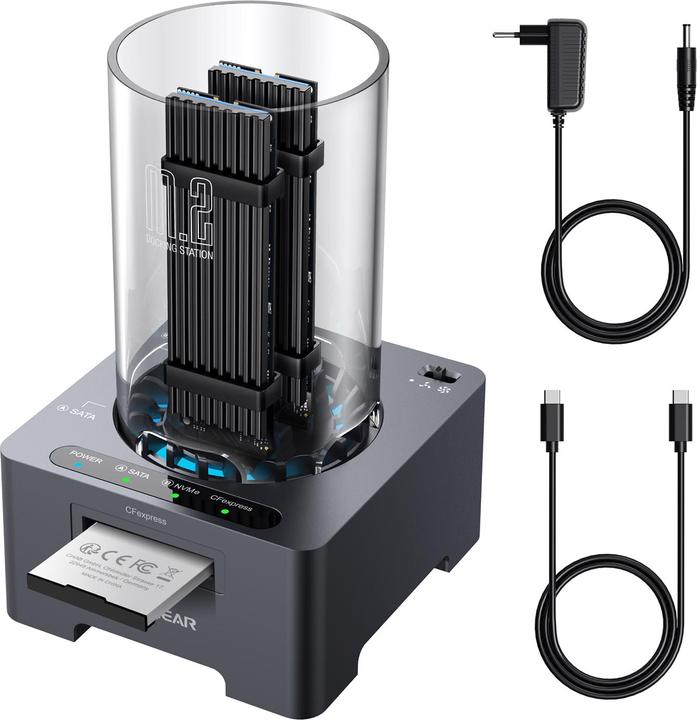Immagine prodotto Graugear Docking + lettore di schede per 1x M.2 NVMe, 1x M.2 NGFF, 1x CF-Express